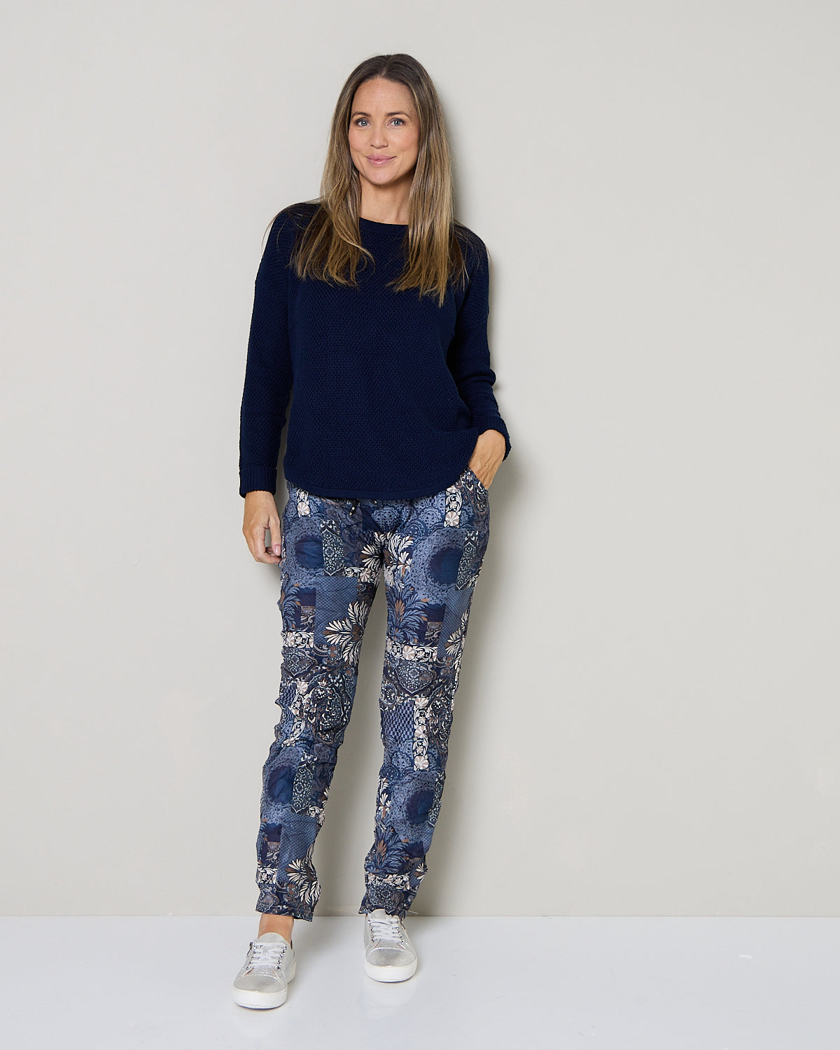 Namur Pant - Blue Patchwork