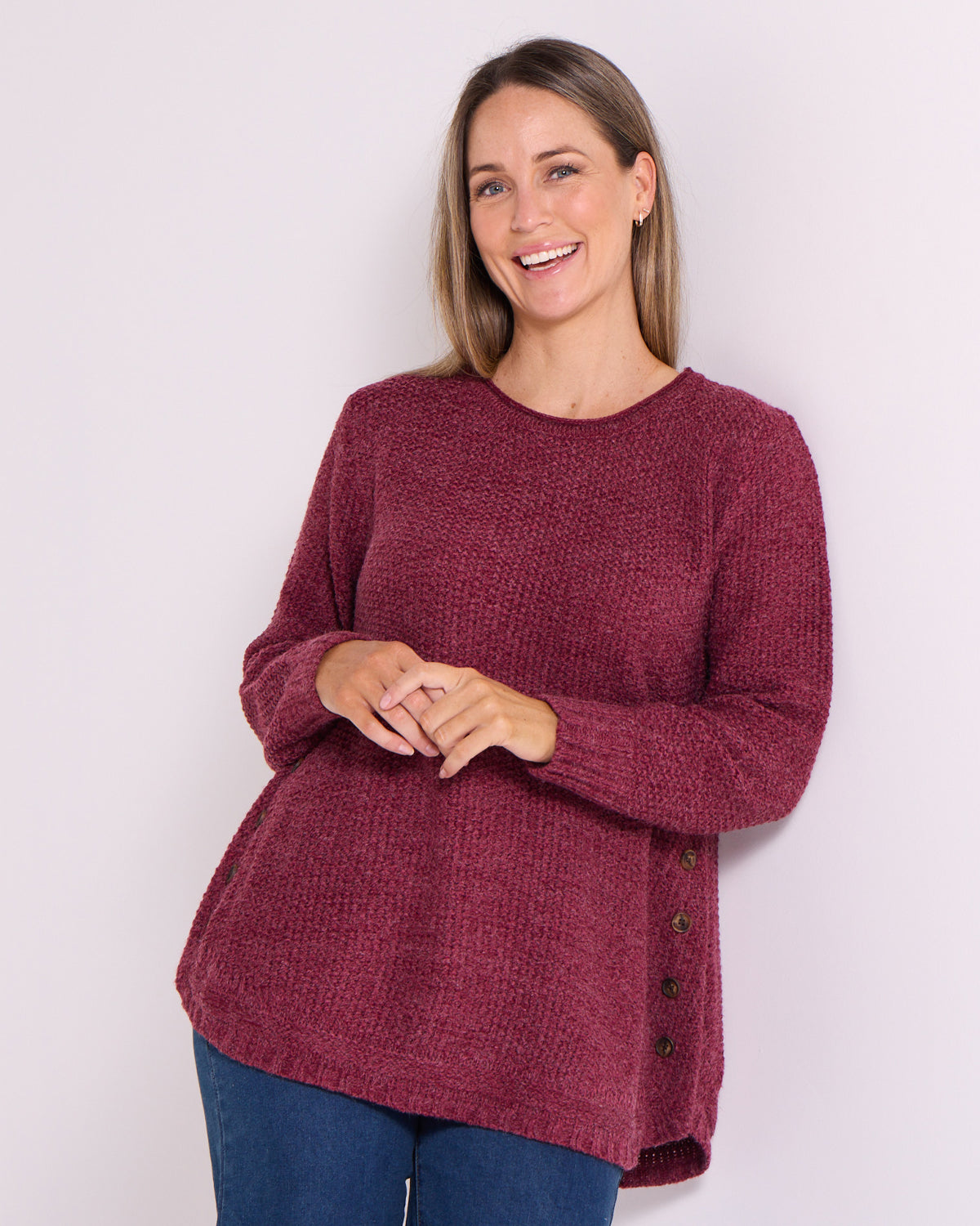 Paris Knit Jumper - Burgundy