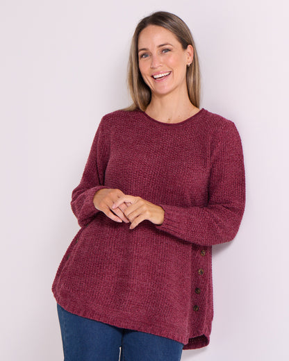 Paris Knit Jumper - Burgundy