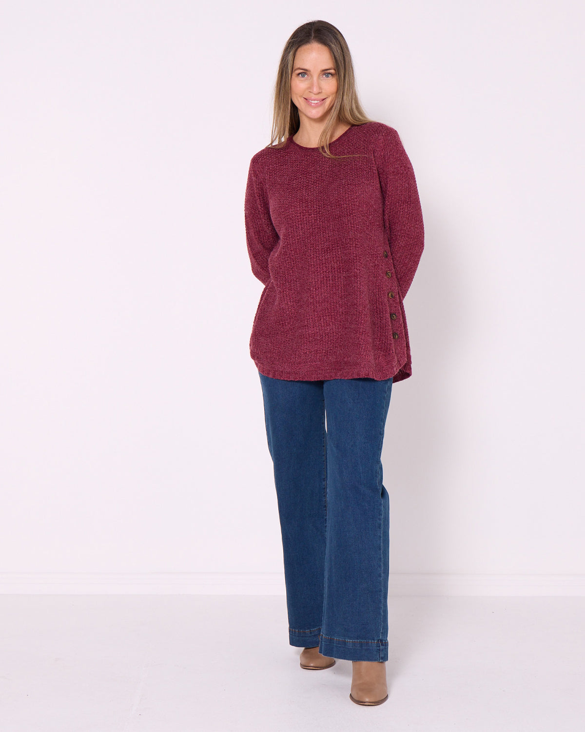 Paris Knit Jumper - Burgundy