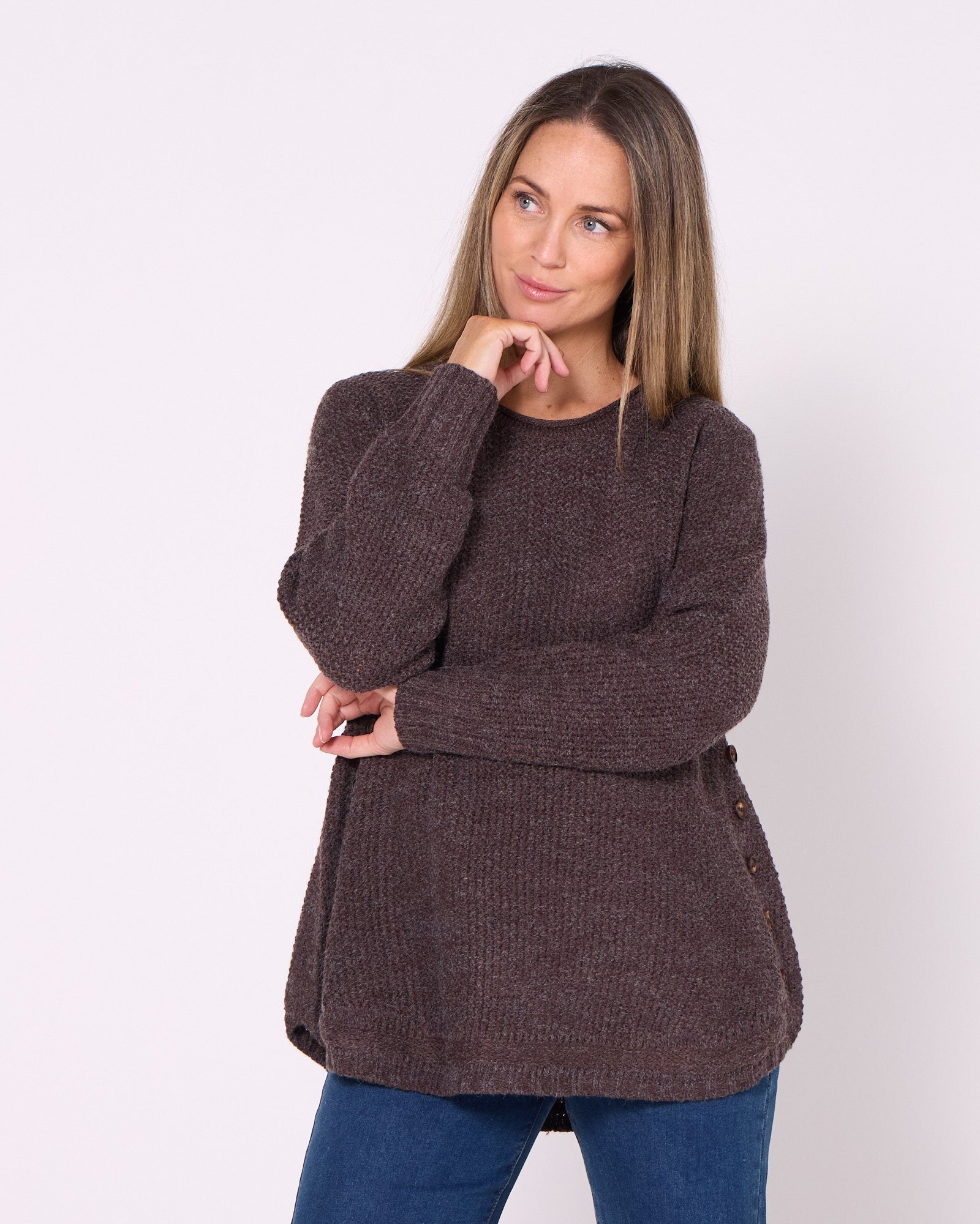 Paris Knit Jumper Chocolate | Women's Knitwear Australia – TULIO
