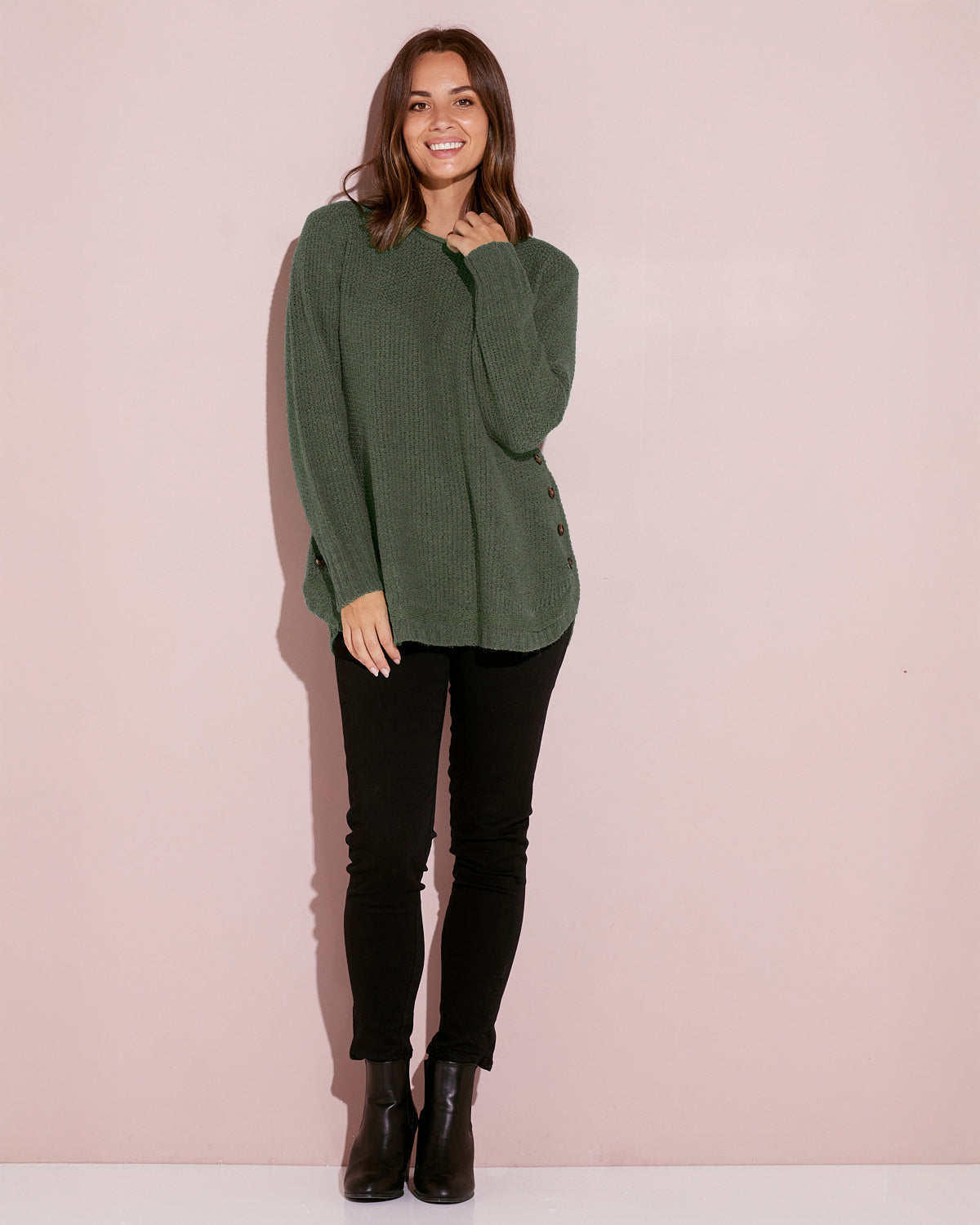 Paris Knit Jumper - Khaki