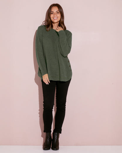 Paris Knit Jumper - Khaki
