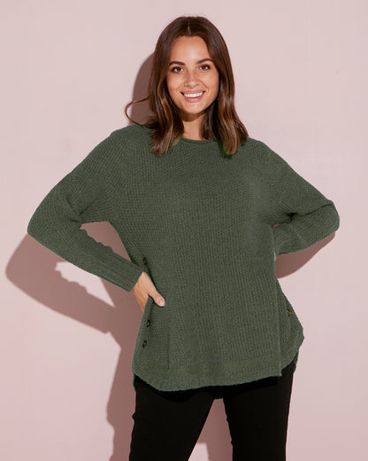 Paris Knit Jumper - Khaki
