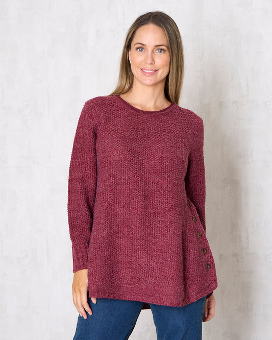 Paris Knit Jumper - Burgundy