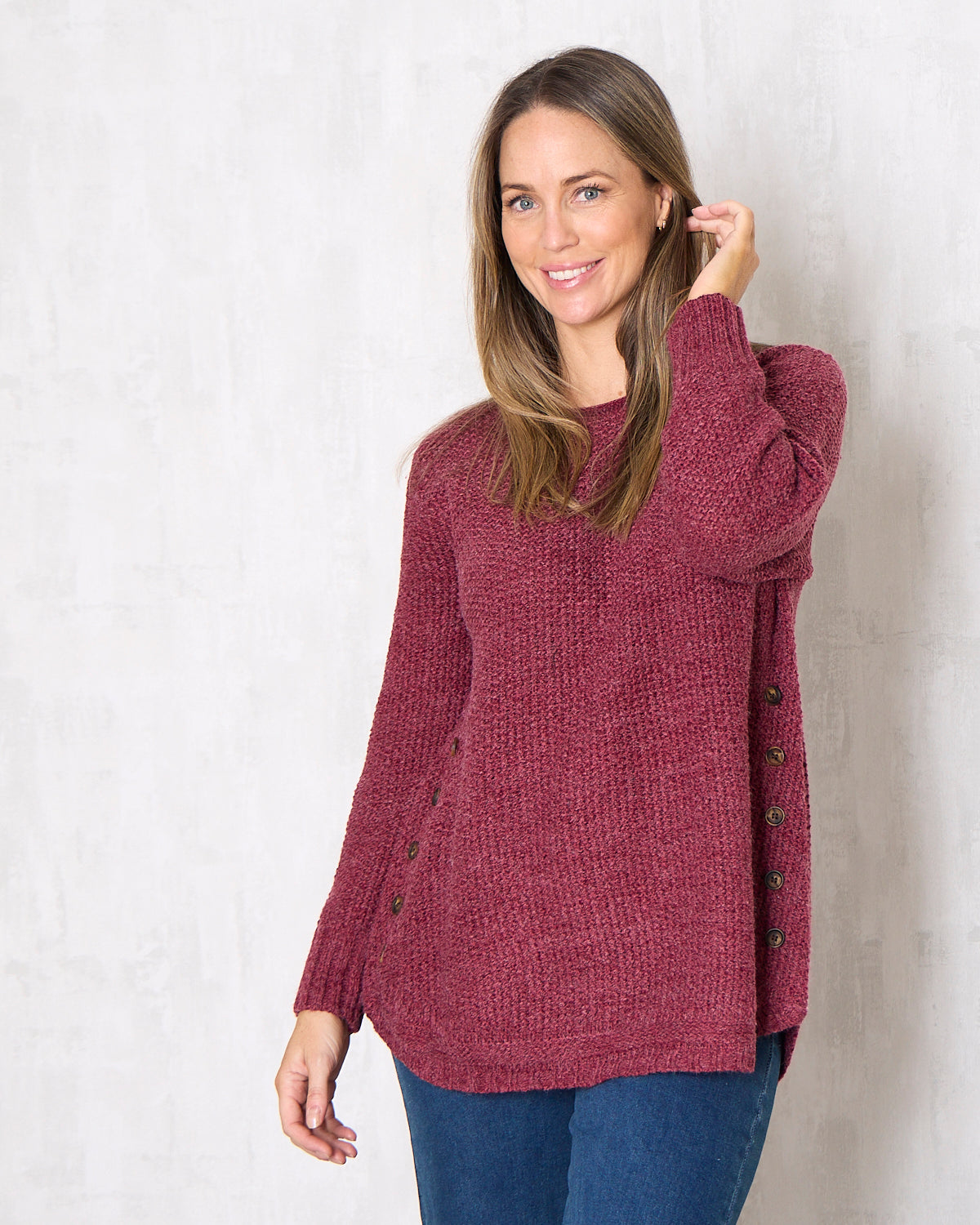 Paris Knit Jumper - Burgundy
