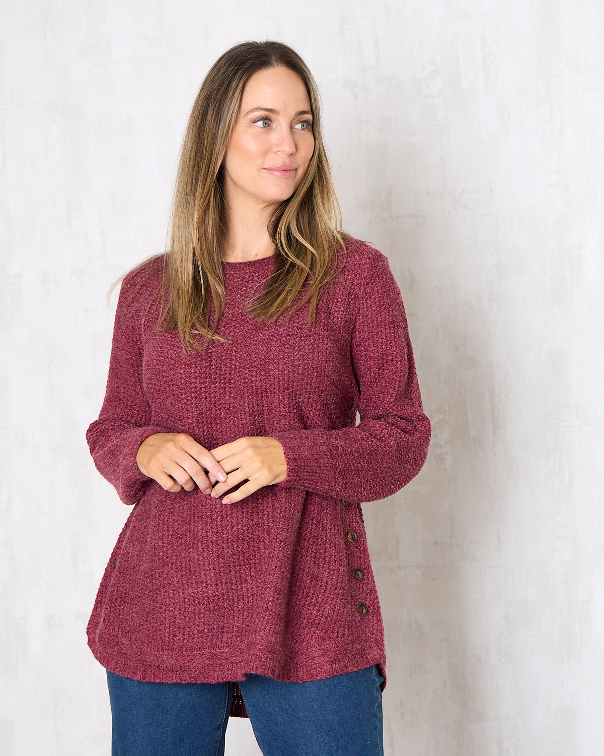 Paris Knit Jumper - Burgundy