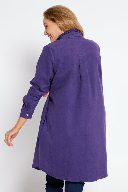 Parvati Corduroy Overshirt - Purple