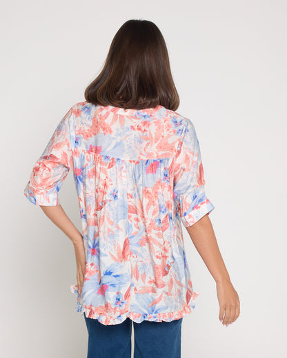 Charlotte Blouse - Coral Sky Floral