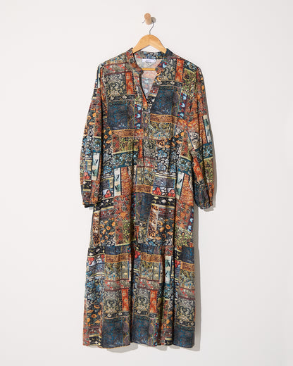 Vienna Cotton Dress - Mosaic Garden