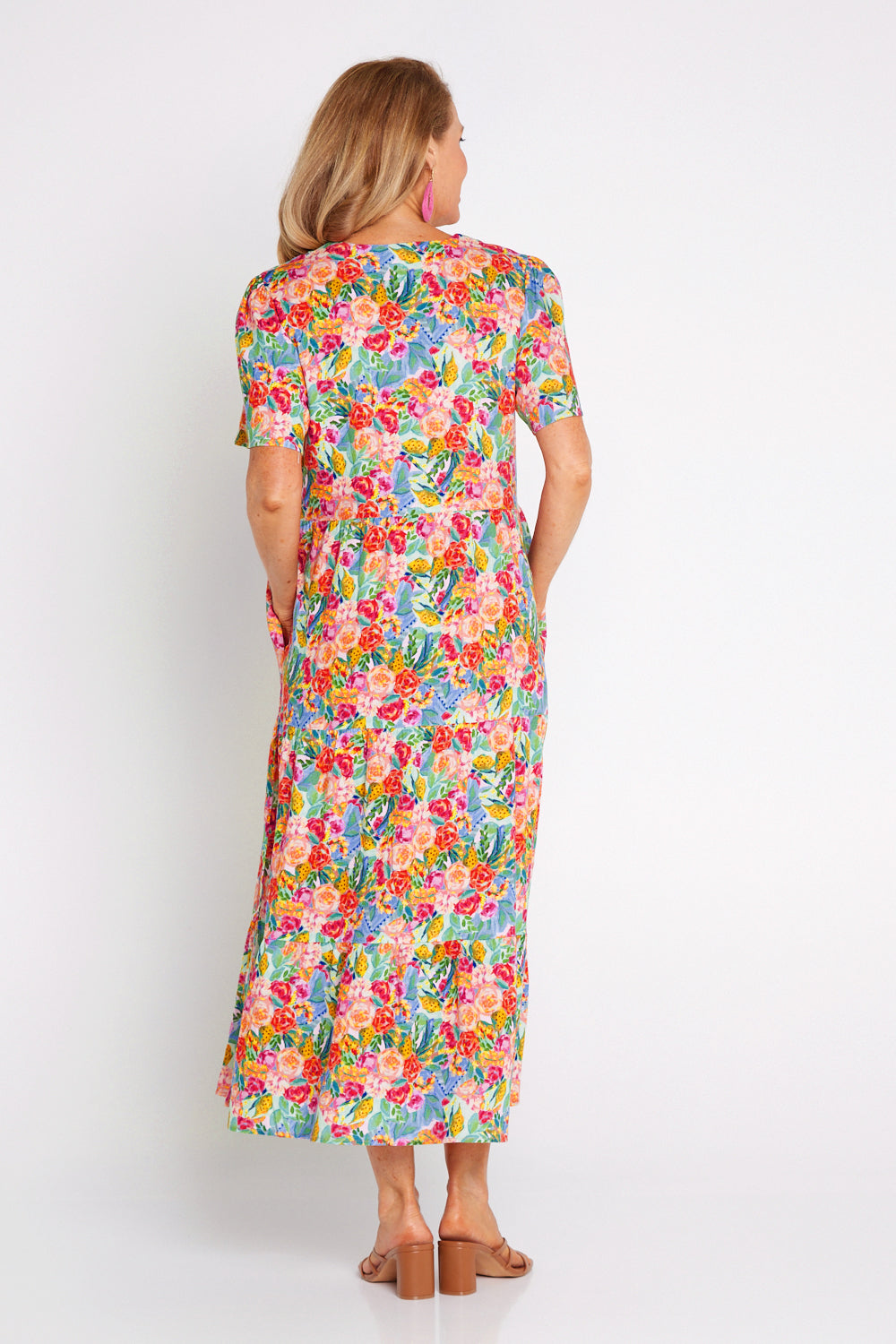 Patrice Cotton & Linen Dress - Bright Floral