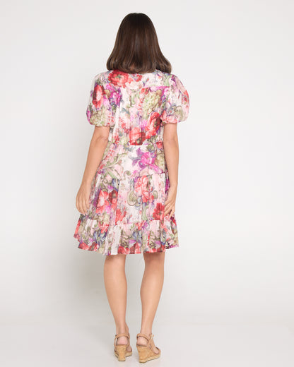 Mila Petite Dress - Antique Ruby Roses