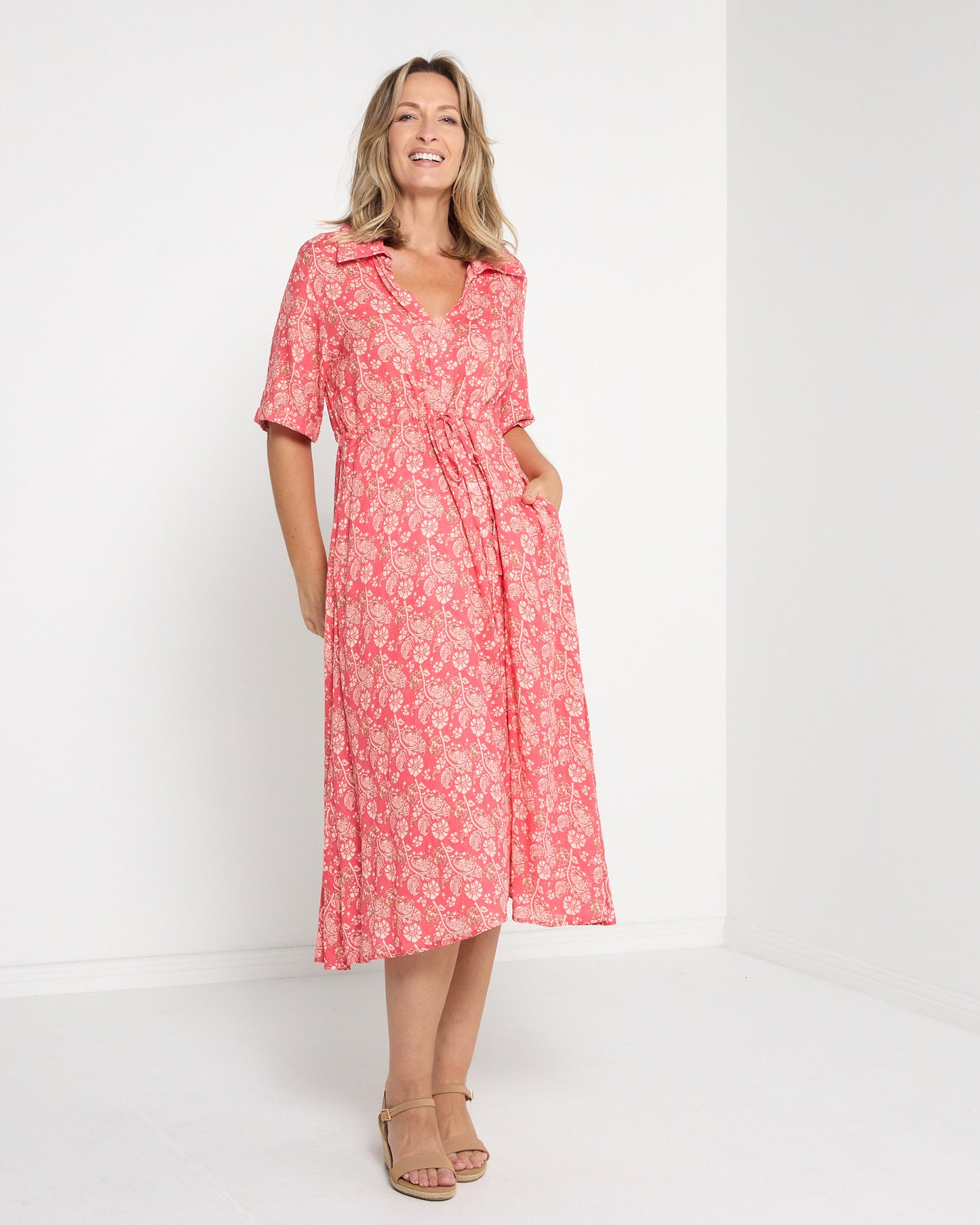 Nadia Dress - Pink Floral
