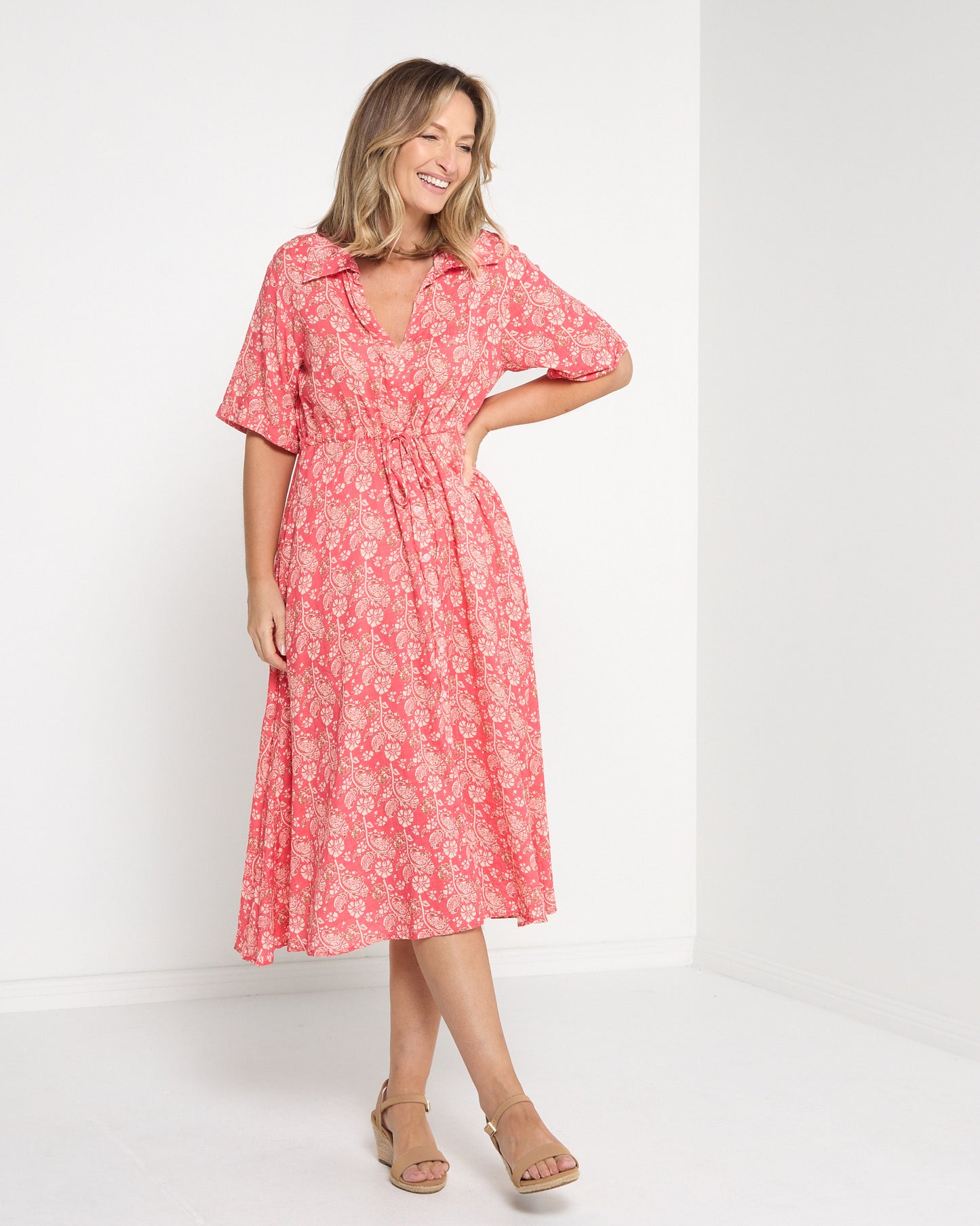 Nadia Dress - Pink Floral