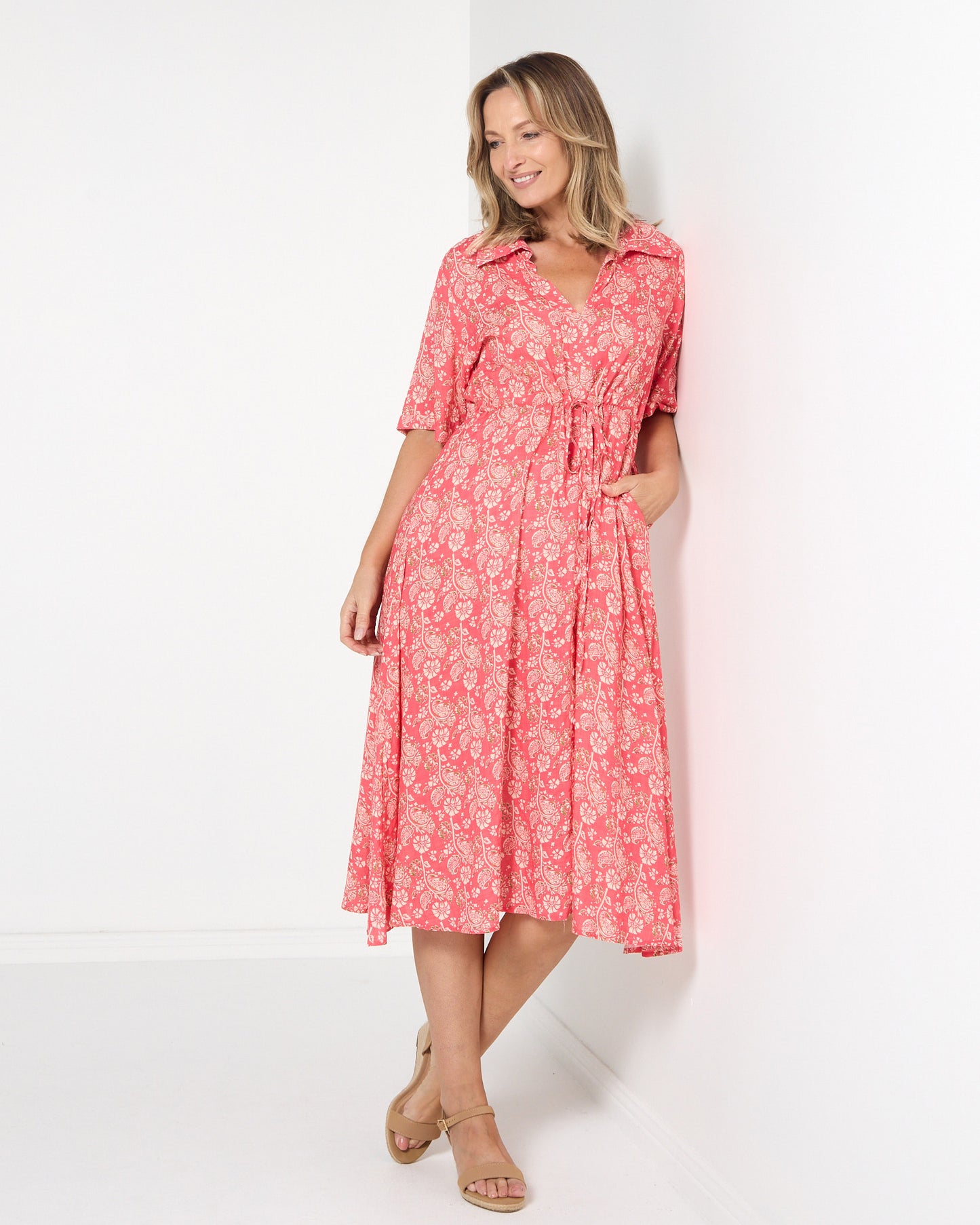 Nadia Dress - Pink Floral