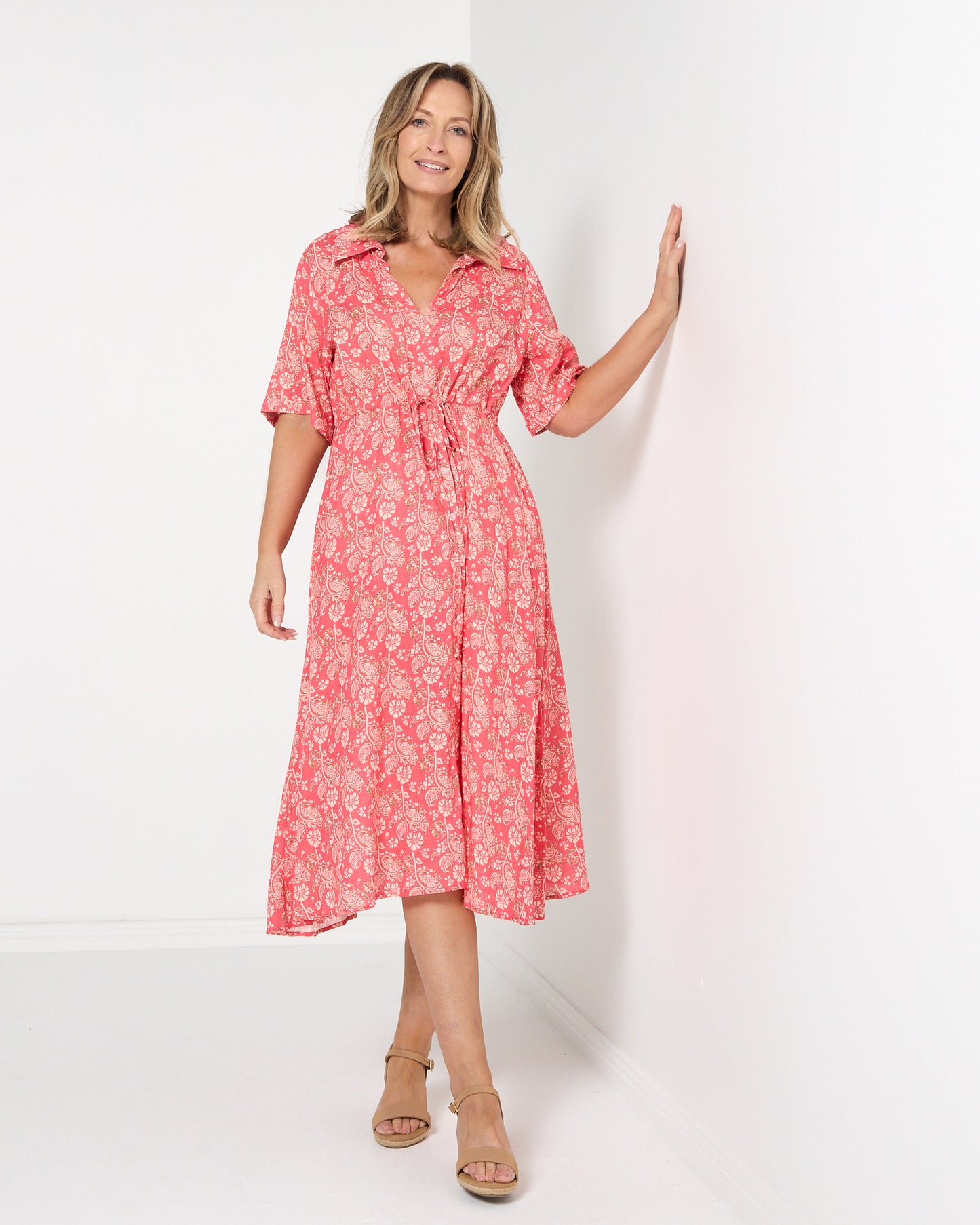 Nadia Dress - Pink Floral