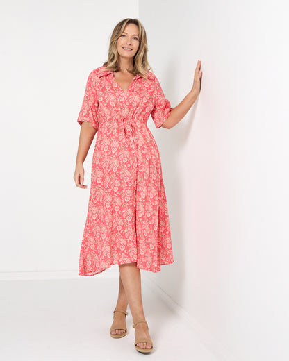 Nadia Dress - Pink Floral