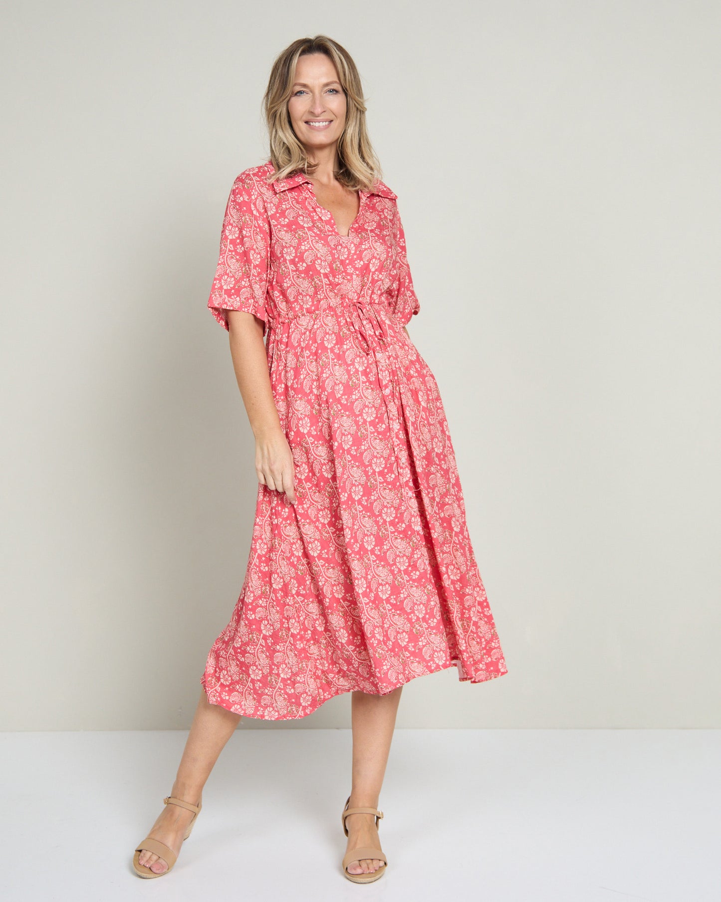 Nadia Dress - Pink Floral