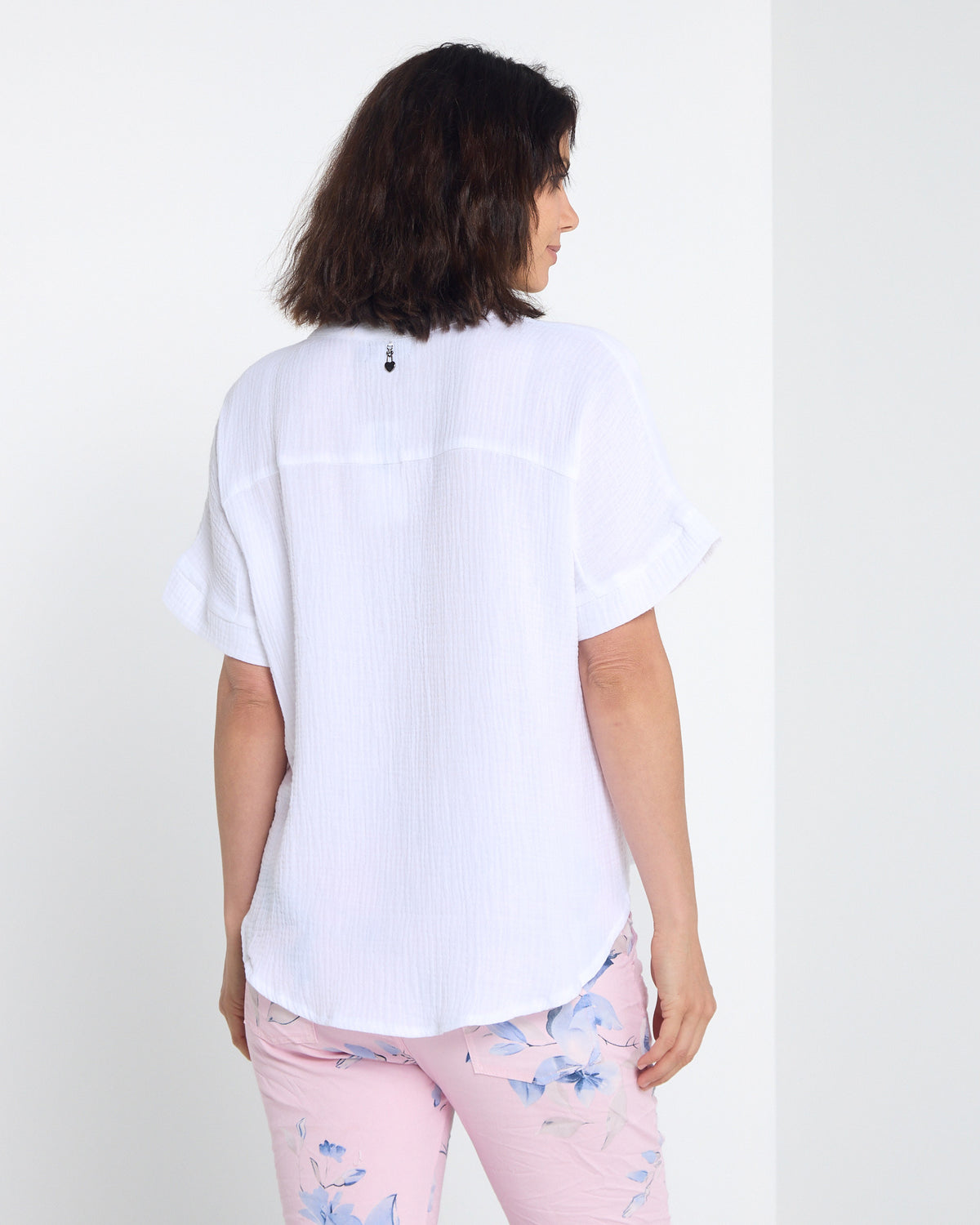 Gracie Cotton Muslin Top - White