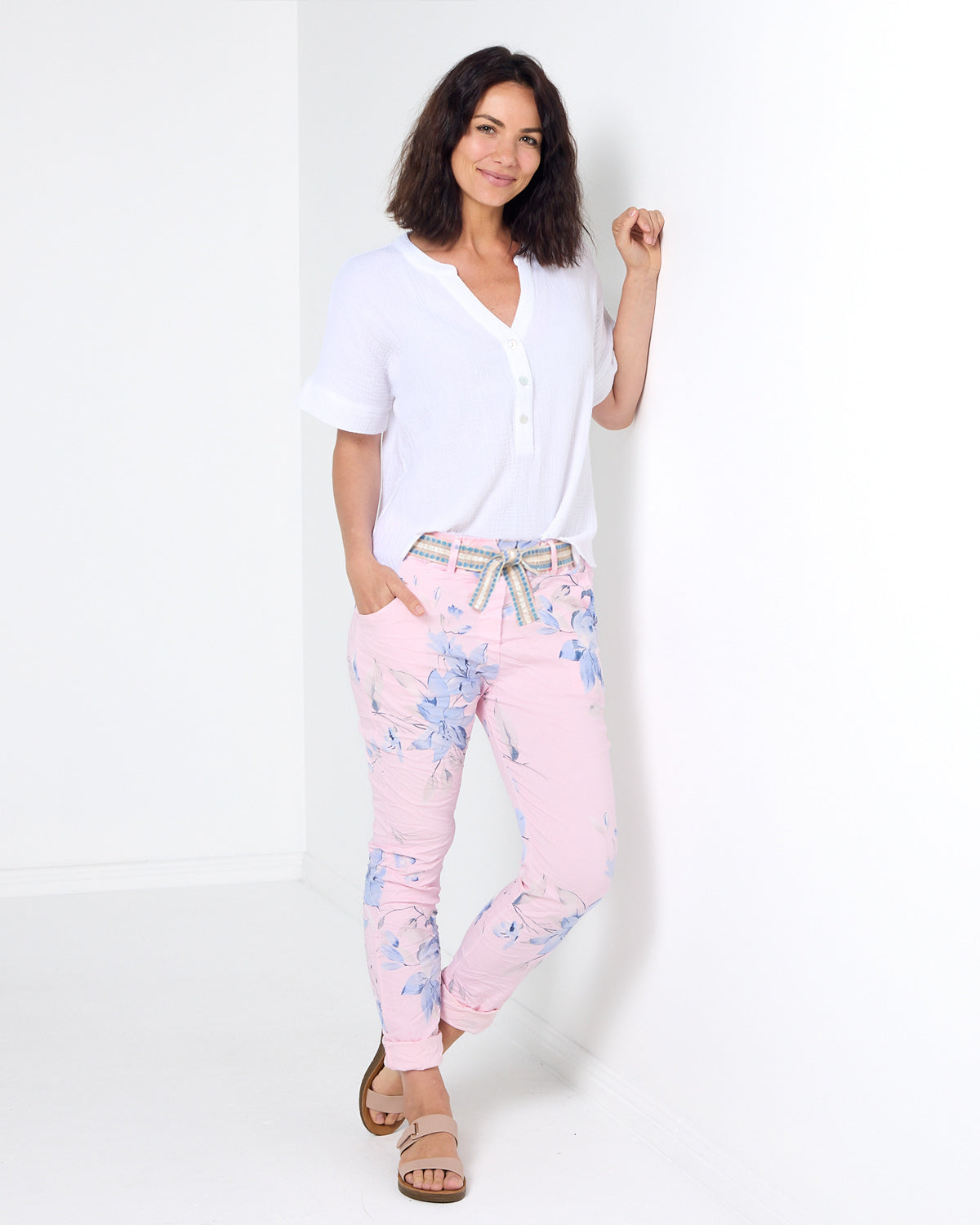 Zeta Stretch Pants - Baby Pink