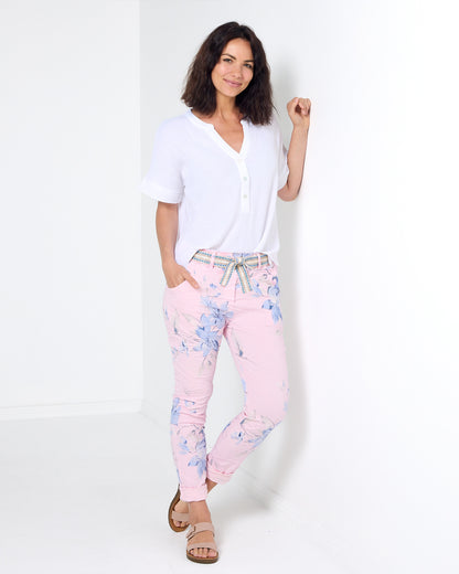 Zeta Stretch Pants - Baby Pink