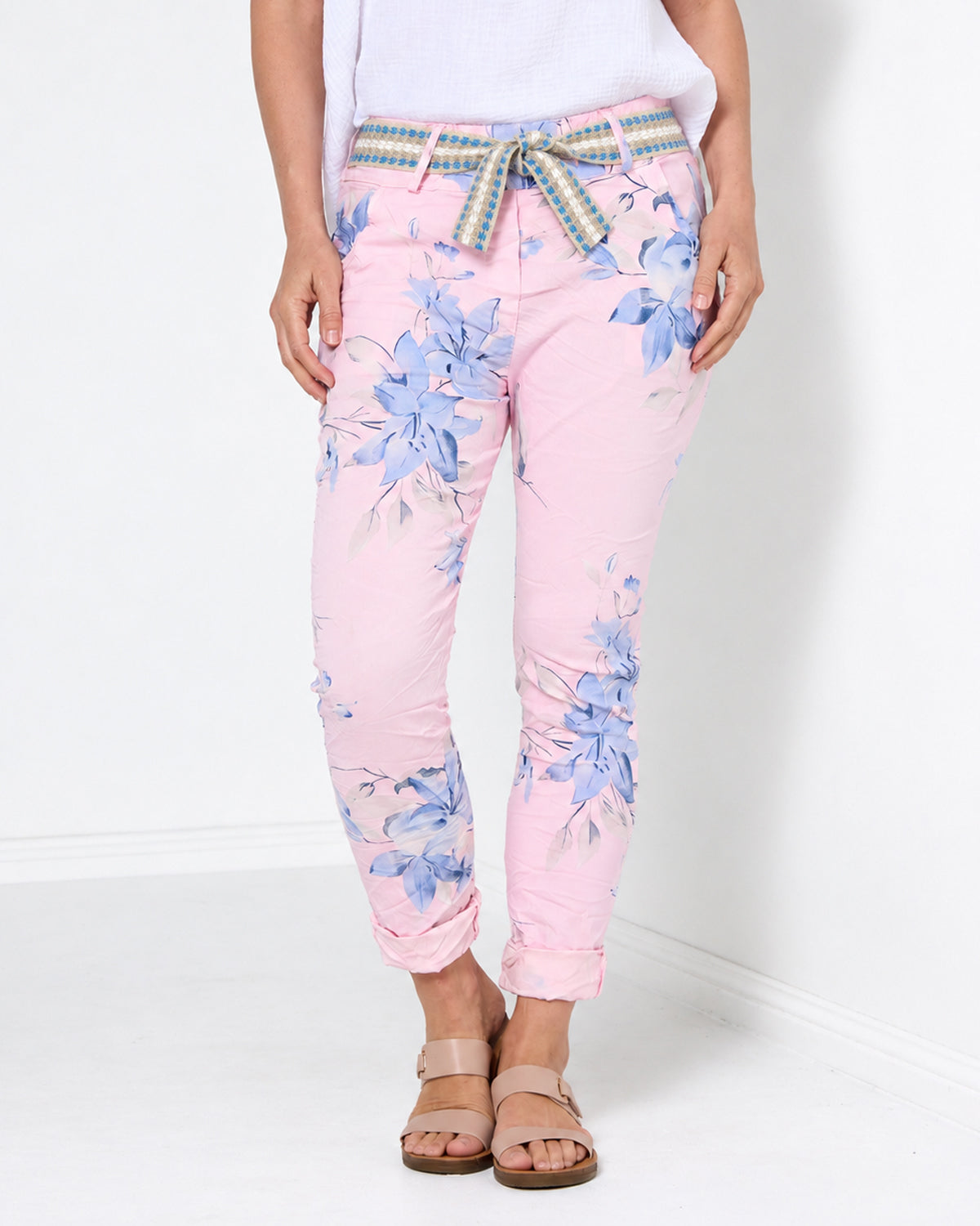 Zeta Stretch Pants - Baby Pink