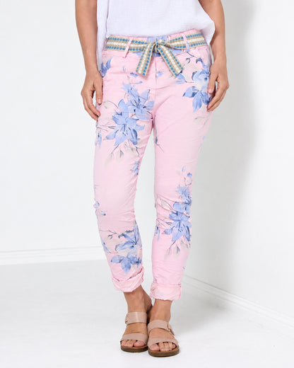 Zeta Stretch Pants - Baby Pink