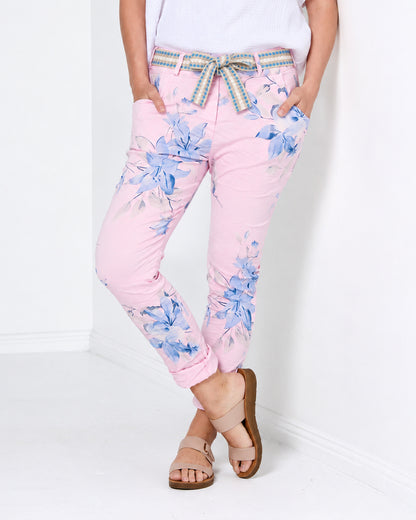 Zeta Stretch Pants - Baby Pink