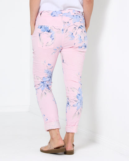Zeta Stretch Pants - Baby Pink