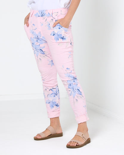 Zeta Stretch Pants - Baby Pink