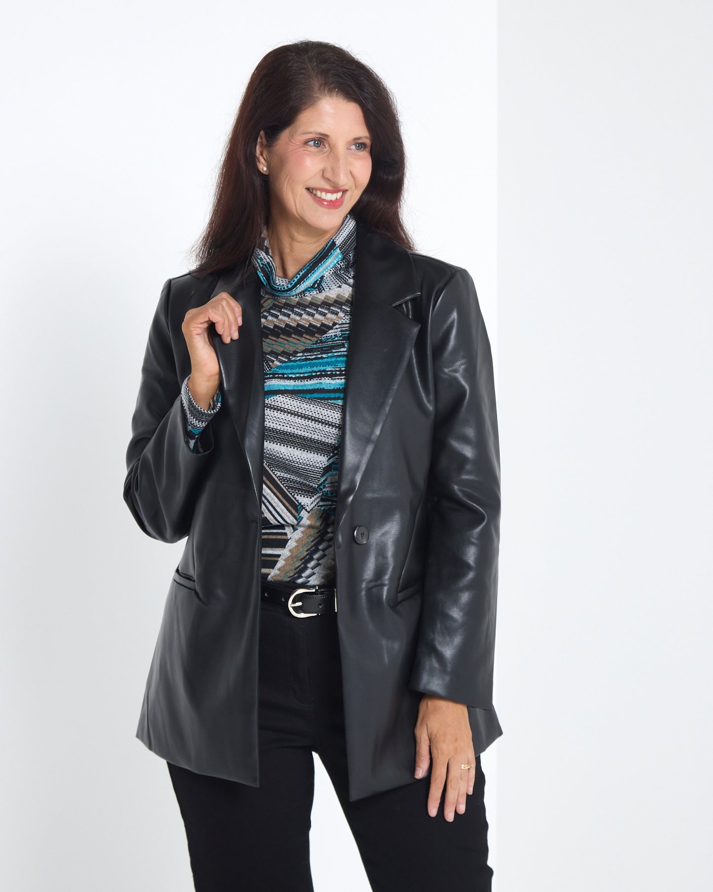 Tallarook Top - Turquoise Stripe