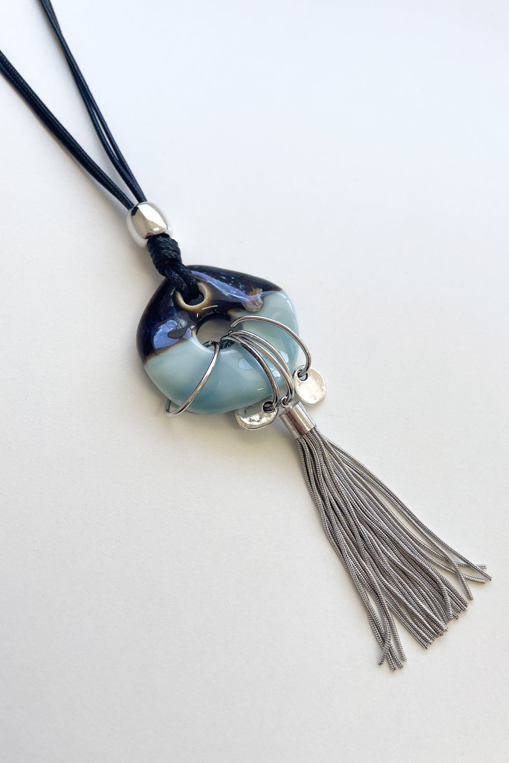 Poseidon Necklace - Black/Silver/Blue