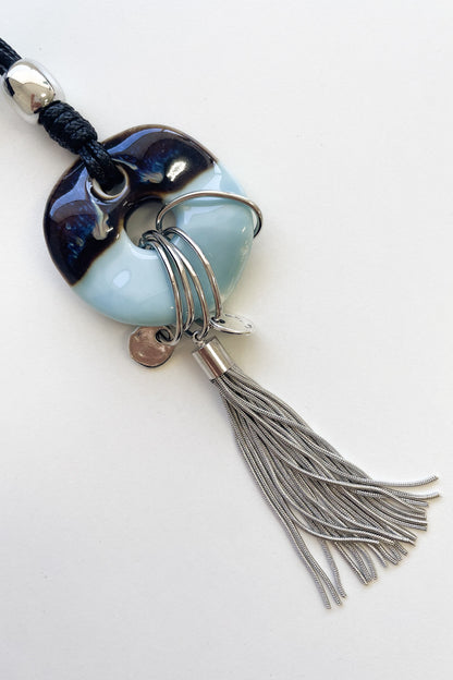 Poseidon Necklace - Black/Silver/Blue