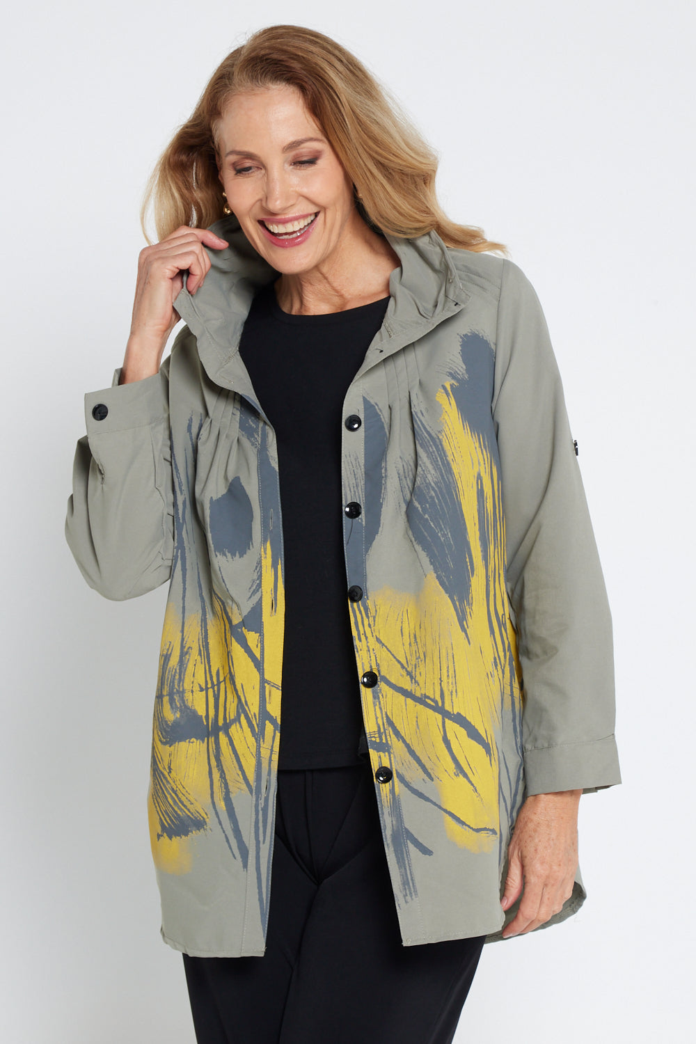 Prague Jacket Taupe Yellow TULIO Fashion