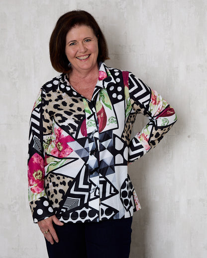Adeline Shirt - Abstract Multi
