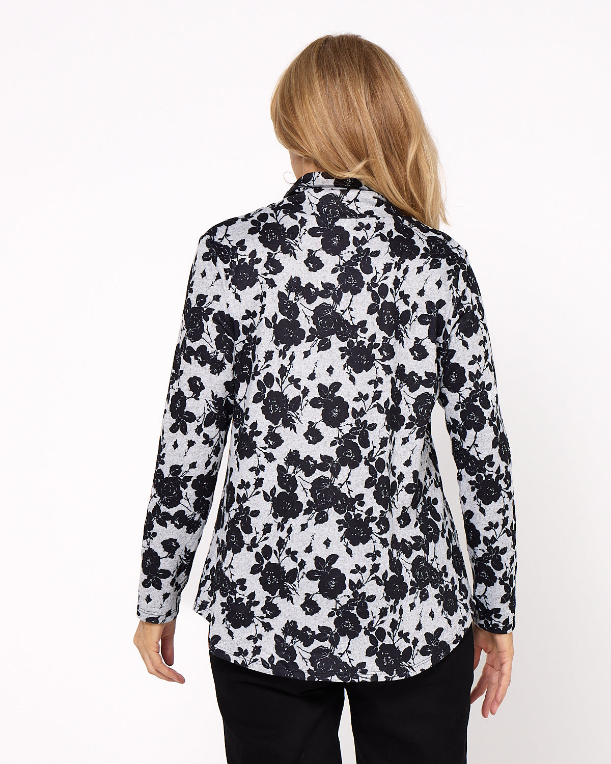 Tallarook Top - Grey Floral