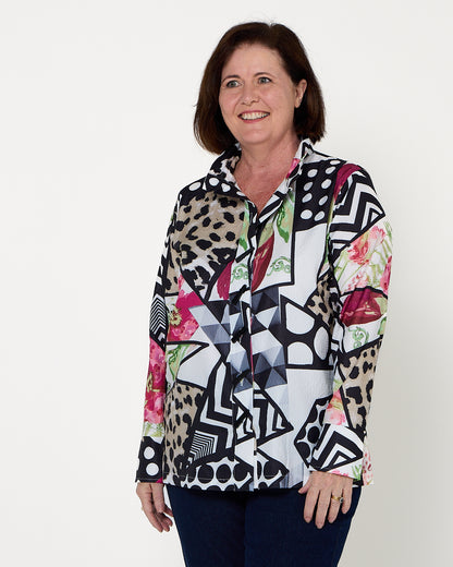 Adeline Shirt - Abstract Multi