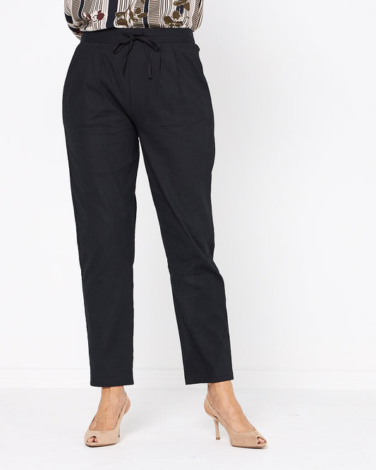 Marlo Drawstring Pants - Black