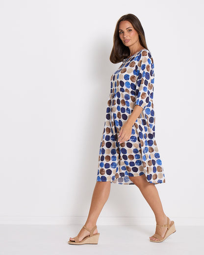 Priyanka Dress - Earth & Sea Spot