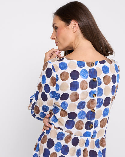 Priyanka Dress - Earth & Sea Spot