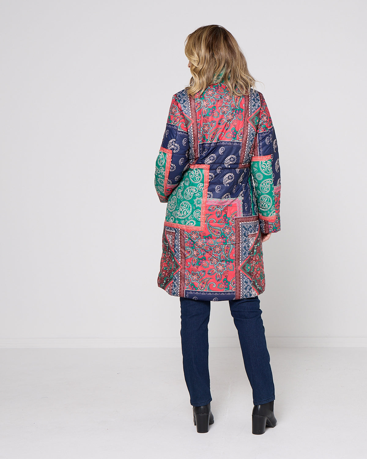 Aspen Puffer Coat - Paisley Patch