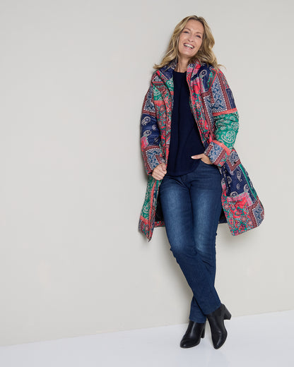Aspen Puffer Coat - Paisley Patch
