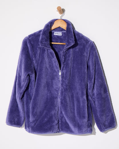 Harriet Fluffy Zip Jacket - Wisteria