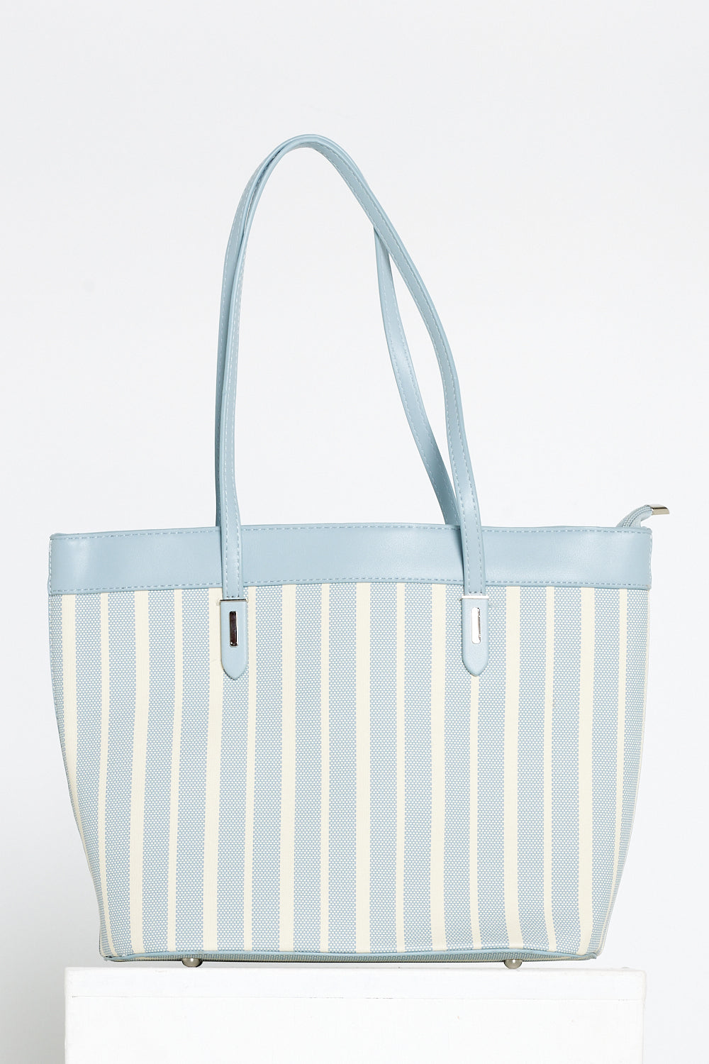 Marissa Tote Bag - Blue/Stripe