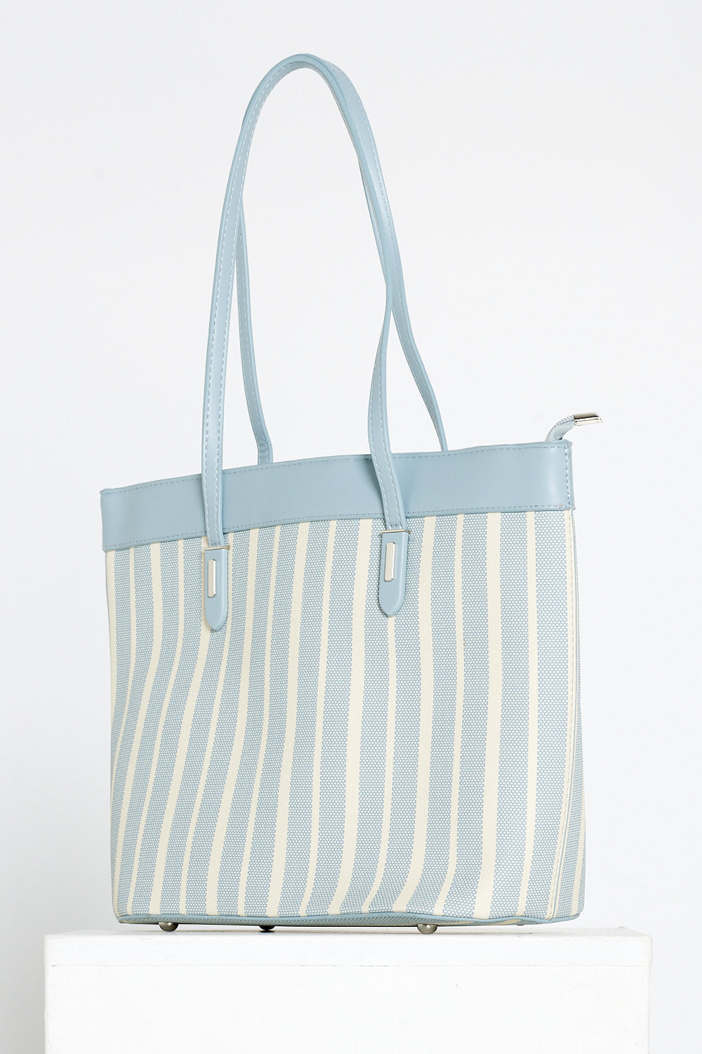 Marissa Tote Bag - Blue/Stripe