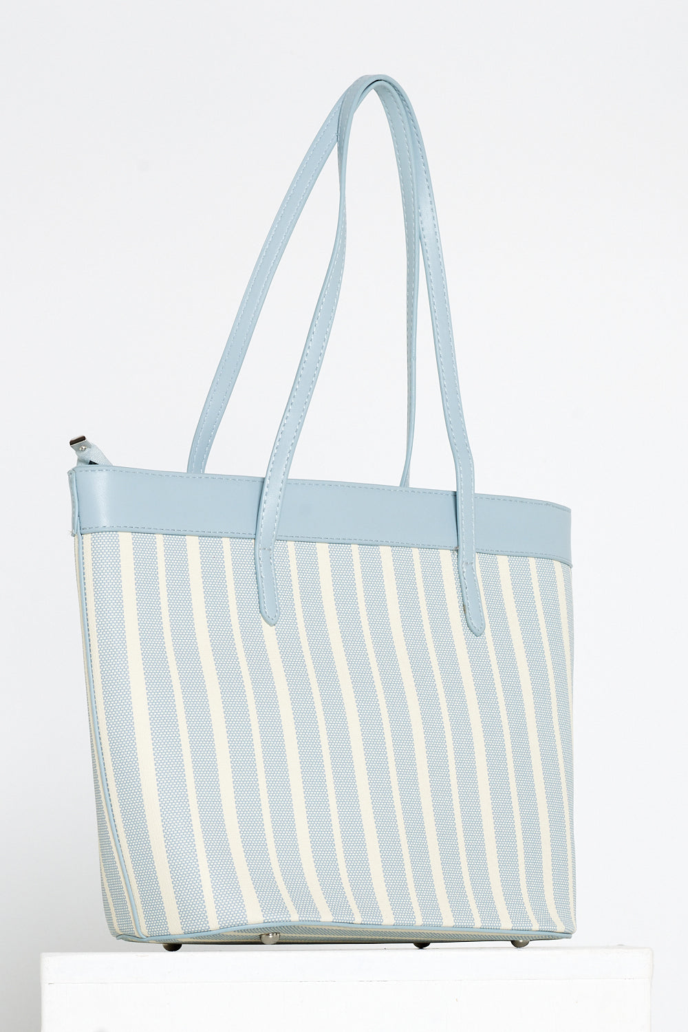 Marissa Tote Bag - Blue/Stripe