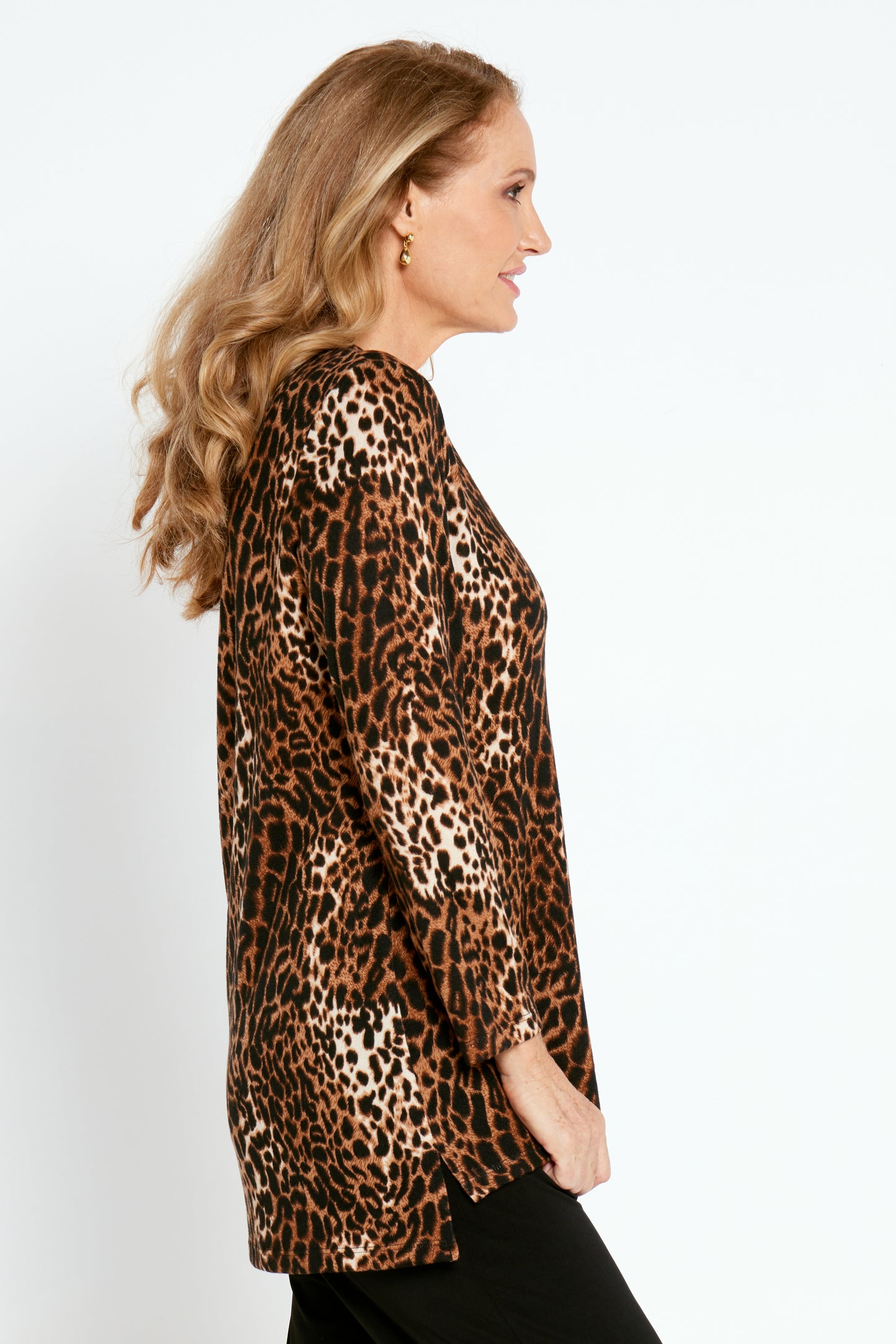 Zarah Knit Top - Leopard