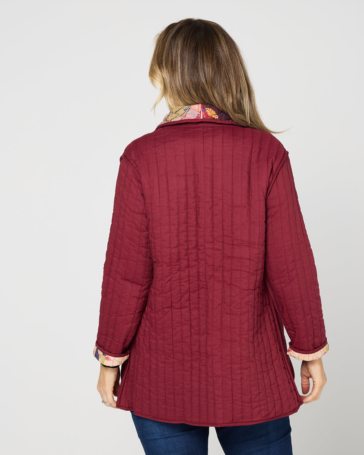 Quinn Reversible Quilted Jacket - Ruby Patchwork