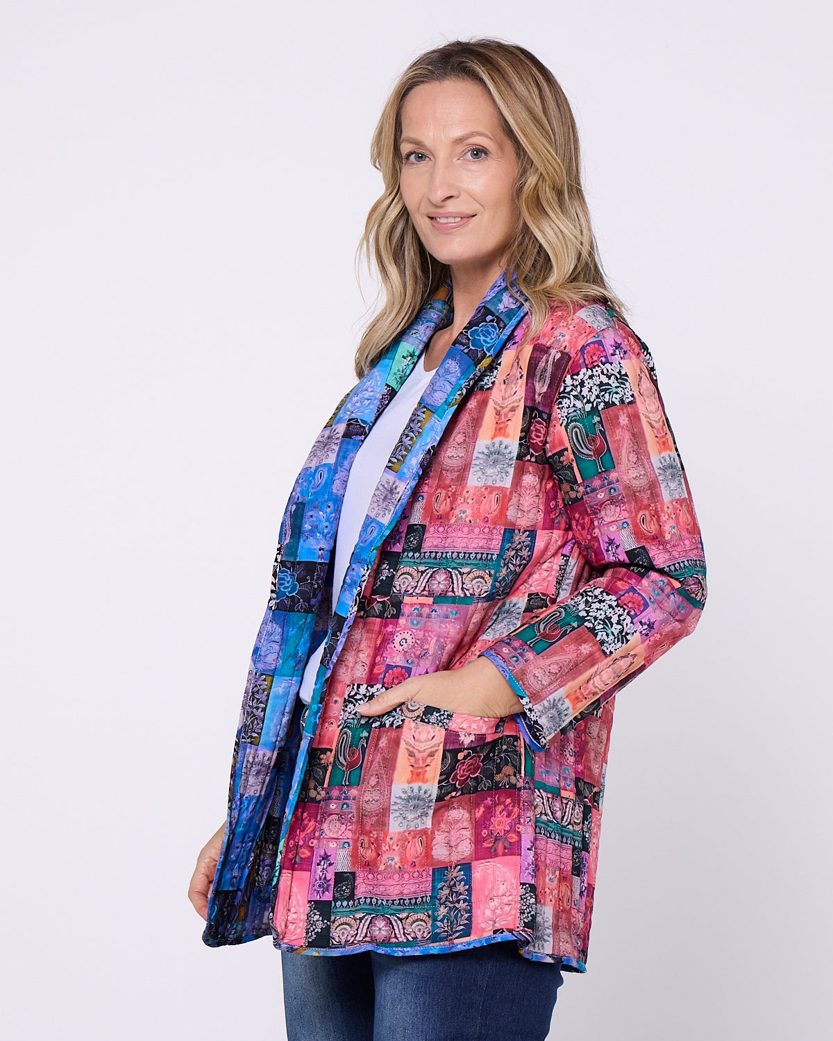 Quinn Reversible Quilted Jacket - Patchwork