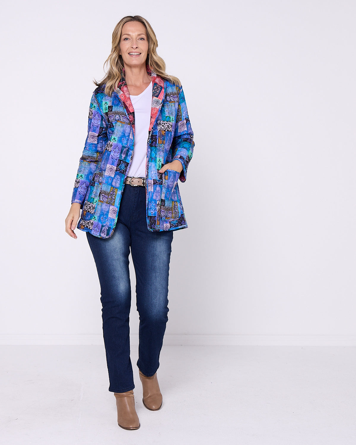 Quinn Reversible Quilted Jacket - Patchwork